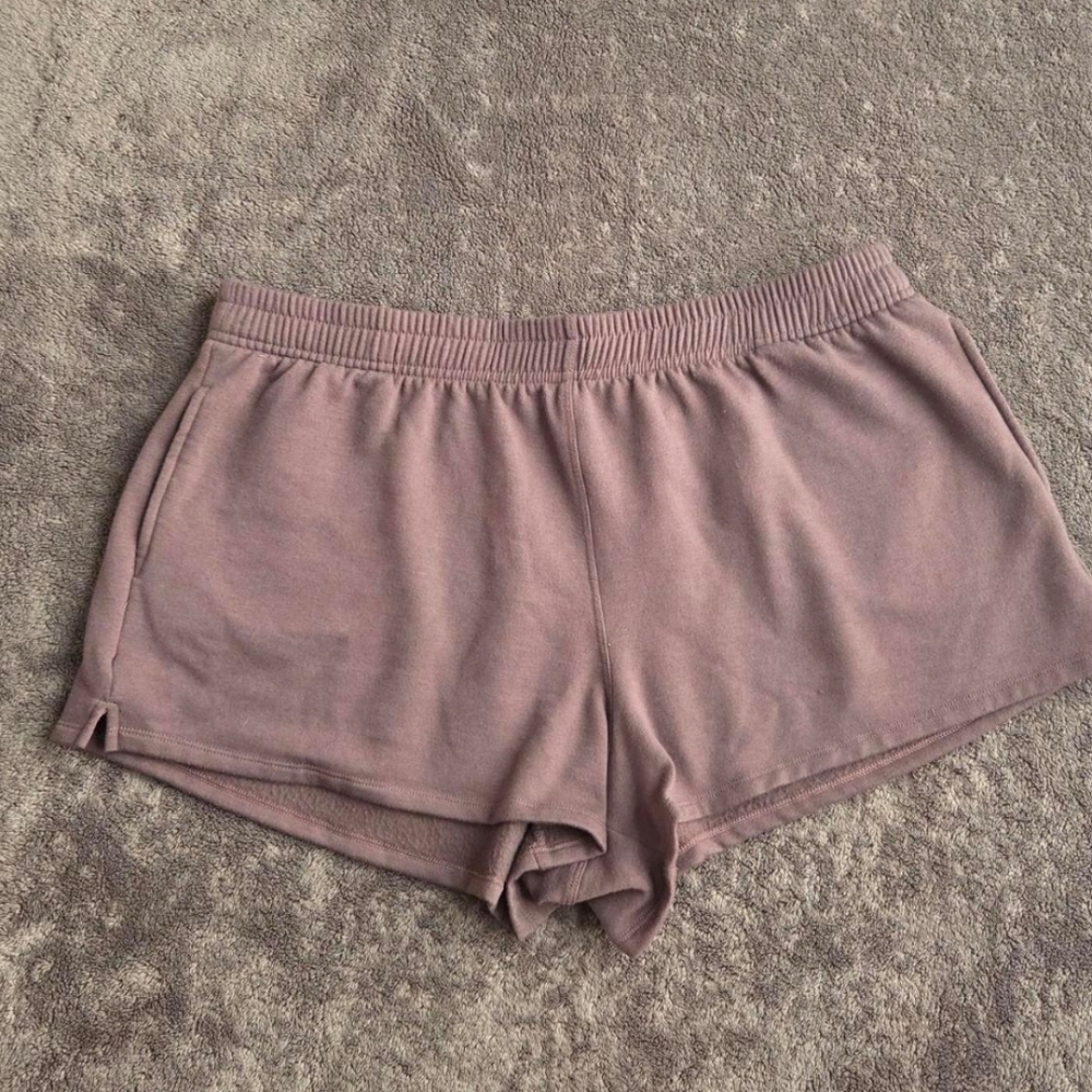 Brown Super Soft Cozy Lounge Fleece Lined Shorts Athleisure Sleep Size XL - Picture 1 of 5